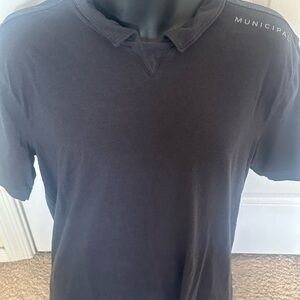 Men's Black Shirt used Municipal sz L polo